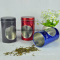 Custom Round Tea Tin Box with PVC Window China Supplier